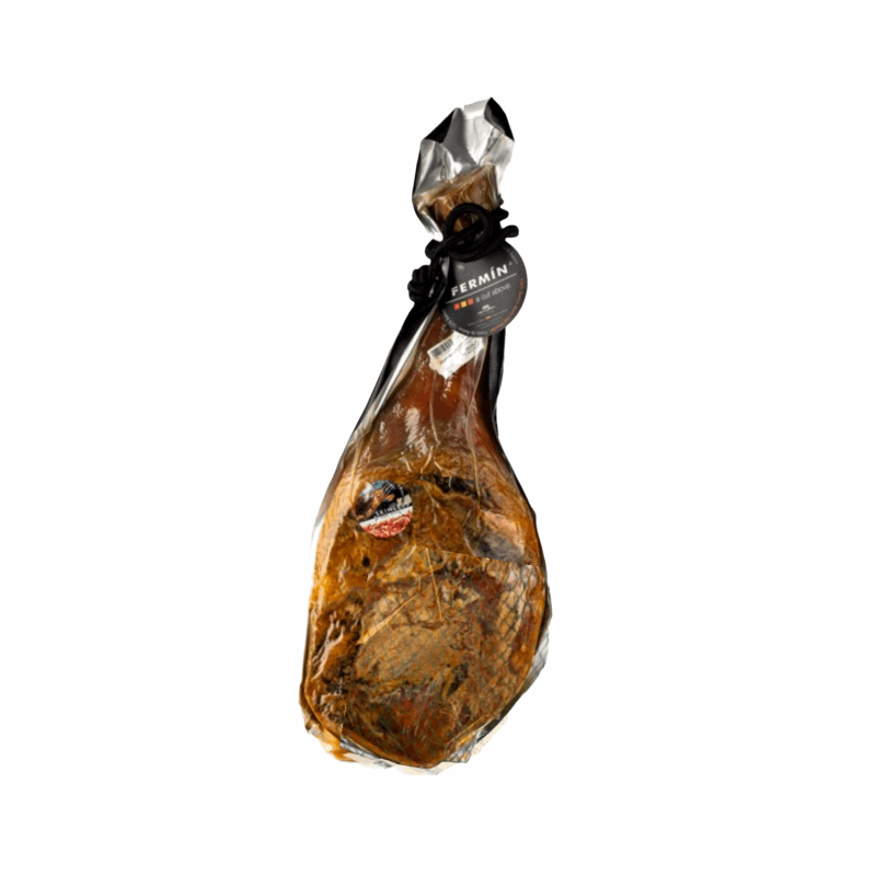 a Iberian ham bone-in packaged